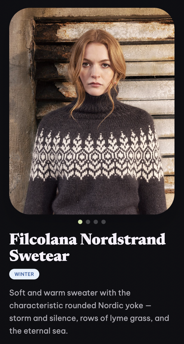 Filcolana Nordstrand Sweater shared page