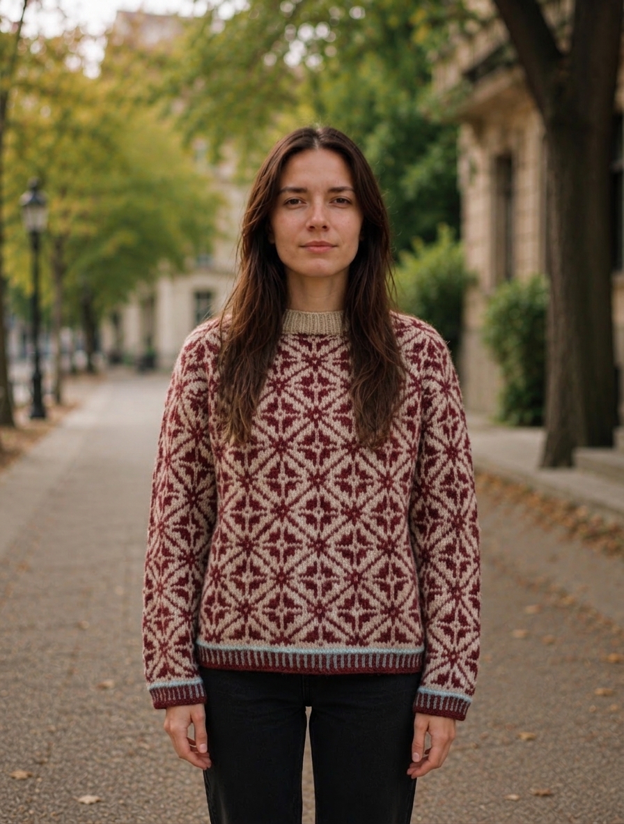 Kantarell Sweater try-on